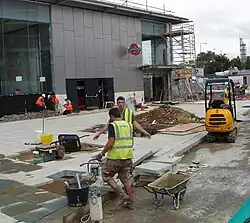 After: the replacement building nears completion in 2008