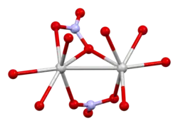 Silver coordination environment in the crystal structure of silver nitrate