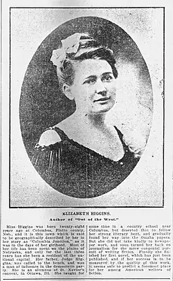 Elizabeth Higgins, author of Out of the West 1902