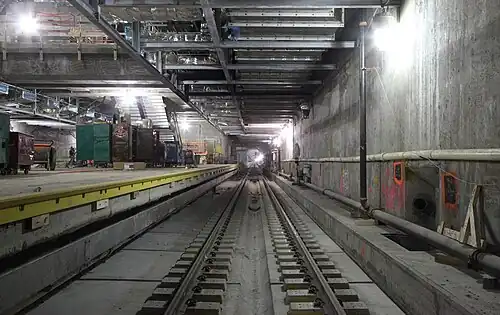 Tracks in the station, April 2013