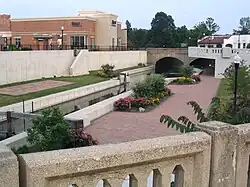 The newly restored Lock 13 area in the middle of downtown St. Marys.