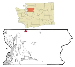 Location of Oso, Washington