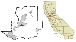 Location in Solano County and the state of California