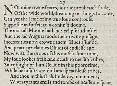 Detail of old-spelling text