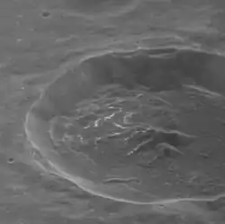 Sontag crater, with hollows at center