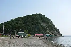 A view of Nikolskaya sopka from the central square