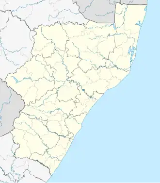 Uvongo is located in KwaZulu-Natal