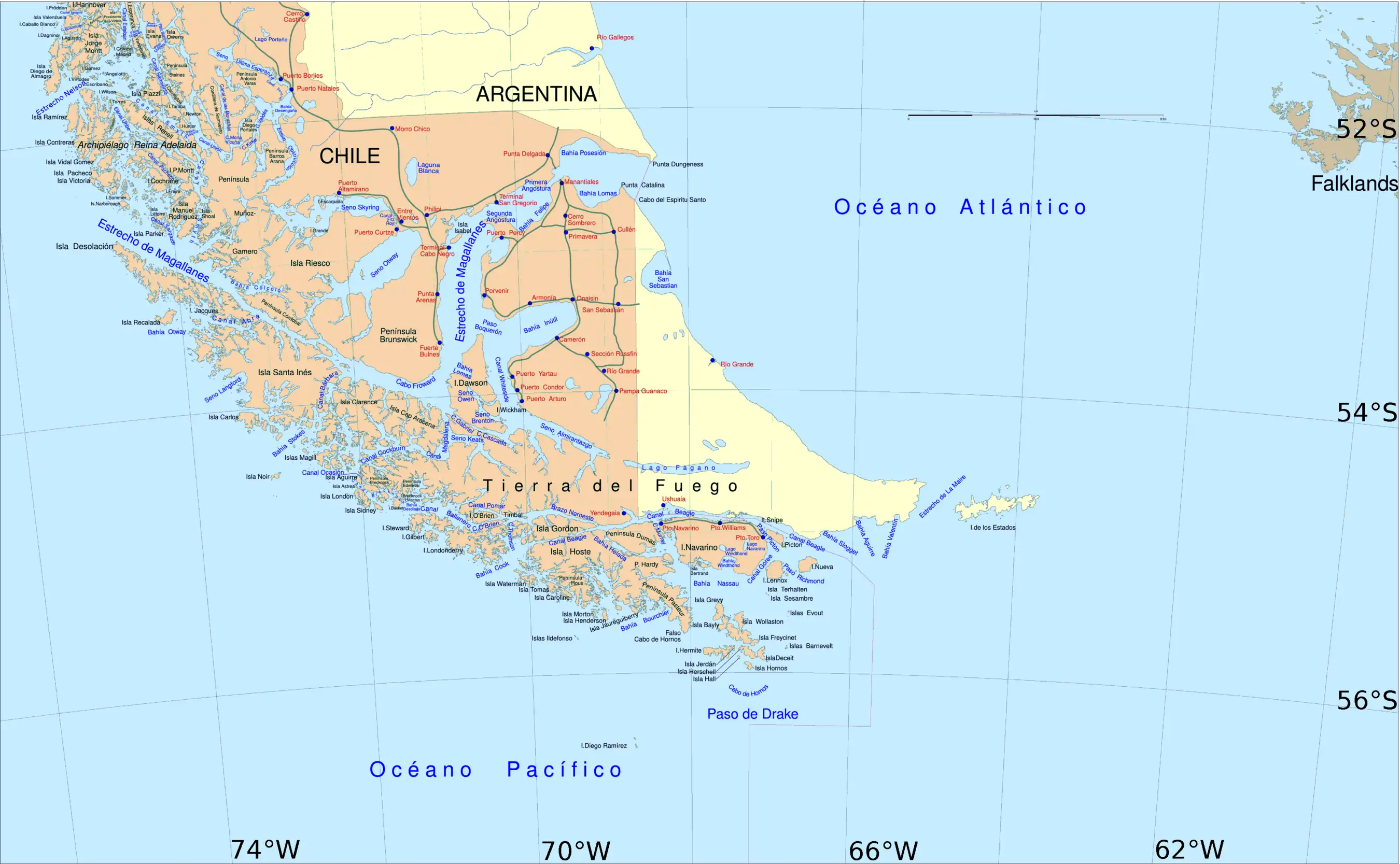 Puerto Toro at the east coast of Navarino Island