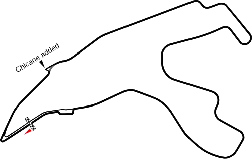 Modern Grand Prix Circuit with Modified Eau Rouge Chicane (1994)