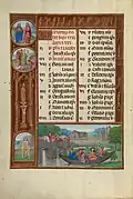 May Calendar Page; Music Making; Zodiacal Sign of Gemini by Master of James IV