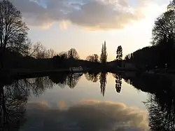 Sunset on the river near the Boat Inn at Sprotbrough