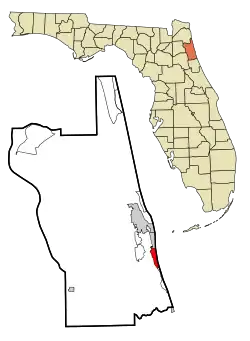 Location in St. Johns County and the state of Florida