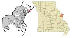 Location of Glasgow Village, Missouri