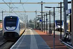 The platform in direction Utrecht Centraal railway station in 2012