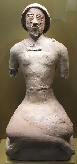 Statue of a man-ossuary from Koi Krylgan Kala, first centuries A.D., Hermitage Museum