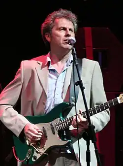 Liam Genockey (left) and Nicol at Fairport's Cropredy Convention 2006