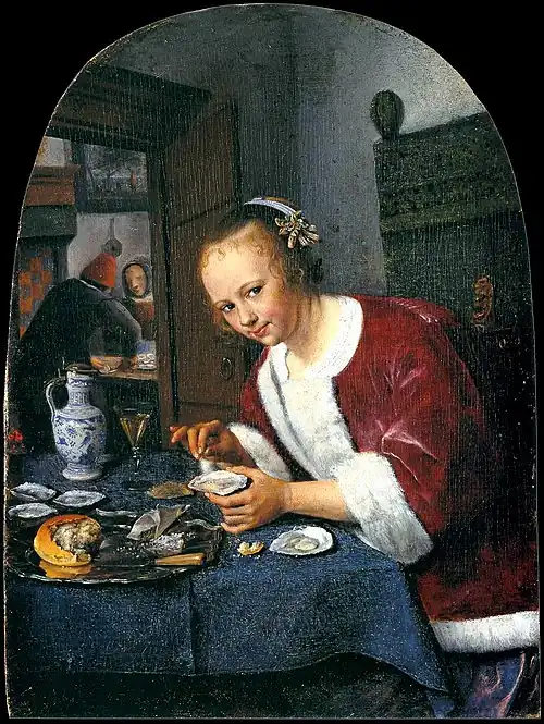 Jan Steen, The Oyster Eater, 1658–1660, Mauritshuis