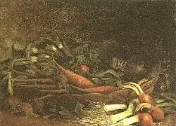 Still Life with a Basket of Vegetables, 1885, Collection Anneliese Brand, Landsberg/Lech (F212a)