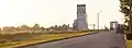 Road and grain elevator