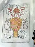 Fresco: Arms of Pope Leo X (1521)