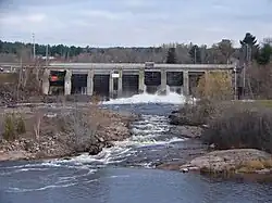 Power dam on the Sturgeon River in Sturgeon Falls