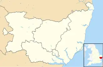 Maps of castles in England by county: L–W is located in Suffolk