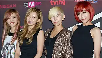 Sunny Hill in February 2012 (L–R: Bitna, Jubi (former), Kota (former), Misung (former) )