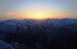 Mount Washiba seen from Mount daitenjo