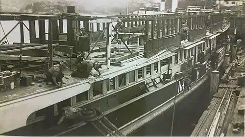 Rebuild of superstructure during conversion to diesel-electric propulsion