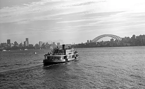 En route to Circular Quay from Cremorne Point, 1972