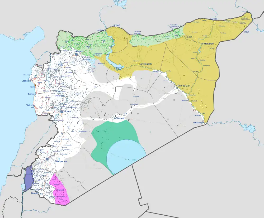 Map of Syrian Civil War