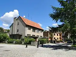 Modern houses at Wujek Square.