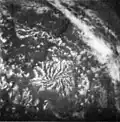 TIROS 5 image of Actinoform clouds over the Pacific, April 1965