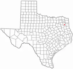 Location of East Mountain, Texas