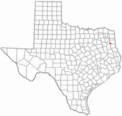 Location of Easton, Texas