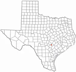 Location of Martindale, Texas
