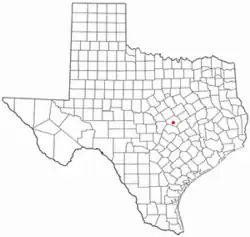 Location of Salado, Texas