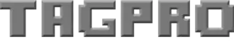 The word "TAGPRO" written in all capitals in gray, pixelated font