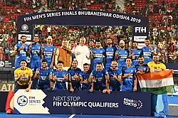 India after winning FIH Hockey Series.