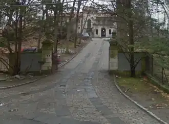 The former Anthony Campagna mansion on West 249th Street, now part of Yeshiva of Telshe Alumni
