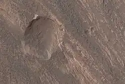 Terby crater - contains many rock layers.