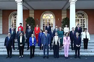 Family photo of the government of Spain