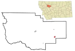 Location of Power, Montana