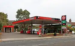Texaco station in Bebington, UK, 2018