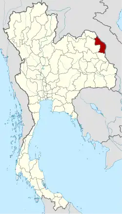Map of Thailand highlighting Nakhon Phanom province