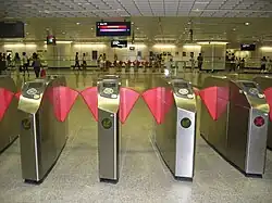 A row of Third Generation Gates at Dhoby Ghaut.