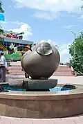 Fountain "Apple" on top of the Kok-Tobe. A place for visitors to make wishes.