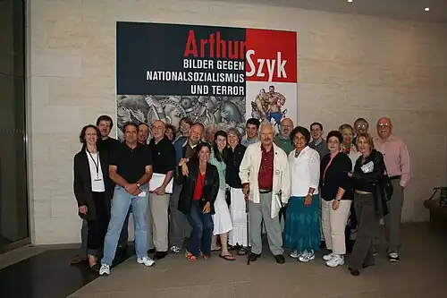 Deutsches Historisches Museum curators with Sandy Stadtler, Irvin Ungar, and members of The Arthur Szyk Society on the Szyk in Berlin Cultural Tour, 2008