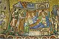 This mosaic in the Venetian Basilica di San Marco shows a midwife presenting the newborn Ephraim to Joseph. Aseneth and Manasseh are also present.[24]