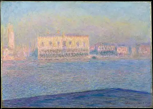 The Doge's Palace Seen from San Giorgio Maggiore (Claude Monet) Metropolitan Museum of Art (W1755)
